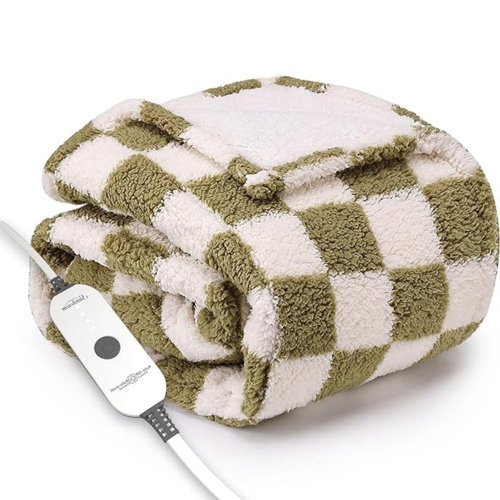 BOPWAY 50"x60" Electric Heated Throw Blanket Wayfair